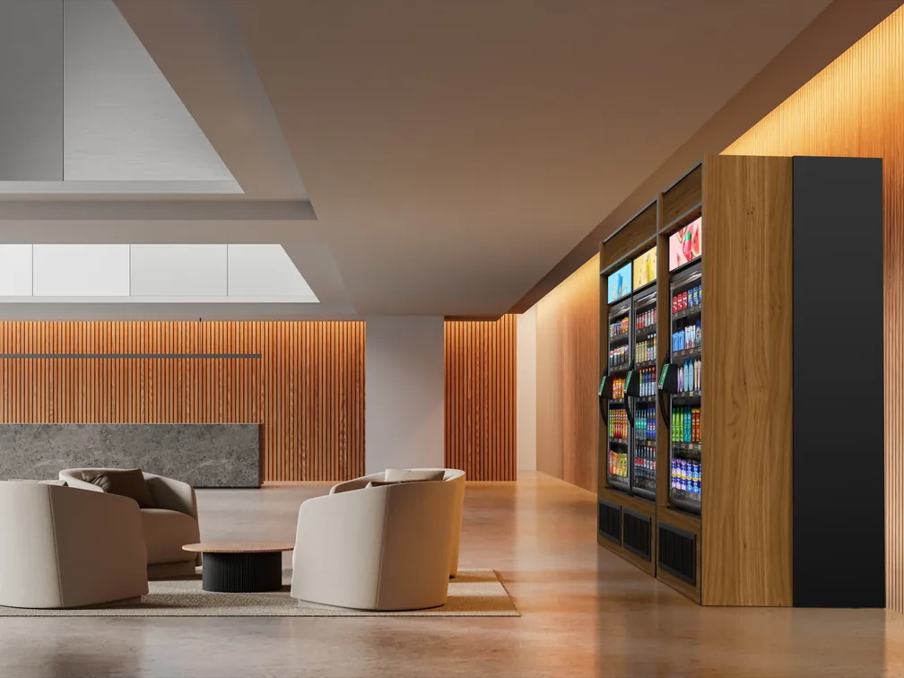 Built-in market in a hotel lobby